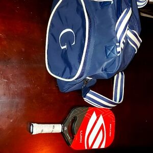 THE SELKIRK LUXX CONTROL AIR PICKLEBALL PADDLE AND BAG.